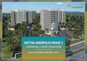 Landscaped green spaces at Sattva Aeropolis Phase 2 Devanahalli