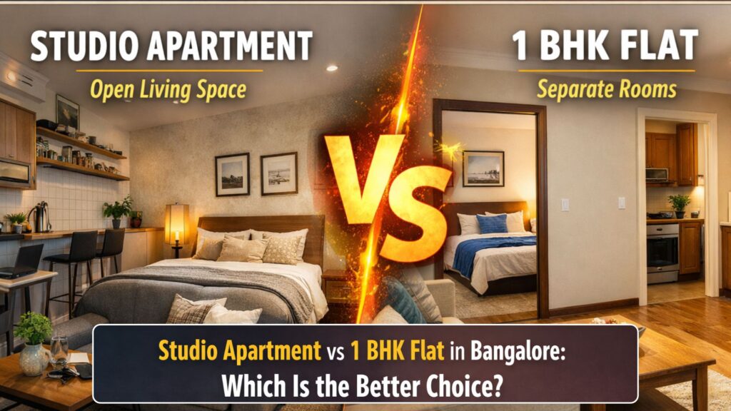 Studio Apartment vs 1 BHK Flat in Bangalore: Which Is the Better Choice?
