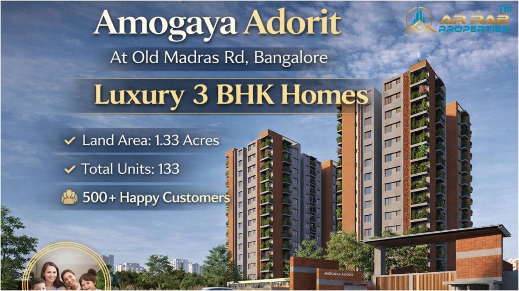 Amogaya Adorit luxury apartments on Old Madras Road Bangalore
