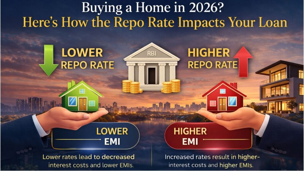 Repo rate impact on home loan EMI in 2026