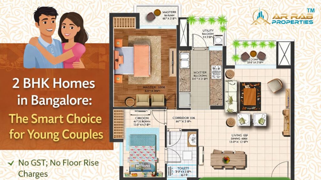 2 BHK homes in Bangalore for young couples near Yelahanka with modern apartments and premium living