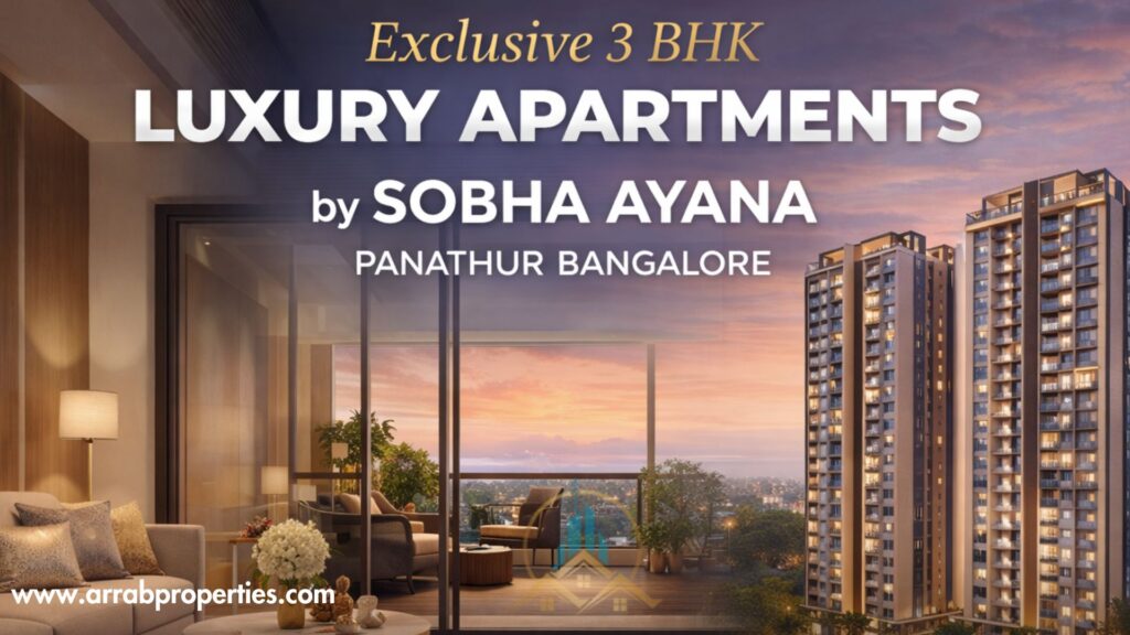 Exclusive 3 BHK luxury apartments. By sobha ayana panathur Bangalore