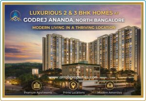 Godrej Ananda luxury apartment project in North Bangalore with modern residential towers and green landscape