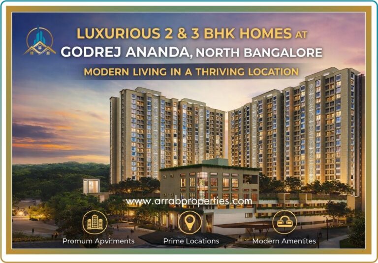 Godrej Ananda luxury apartment project in North Bangalore with modern residential towers and green landscape