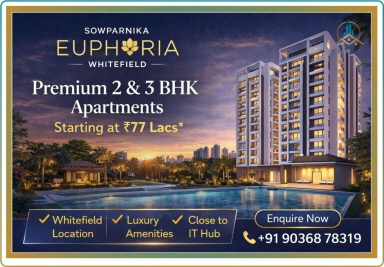sowparnika euphoria whitefield bangalore flats, 2 and 3 bhk apartments in whitefield bangalore, modern homes sowparnika euphoria bangalore, residential project whitefield bangalore, flats for sale in whitefield bangalore