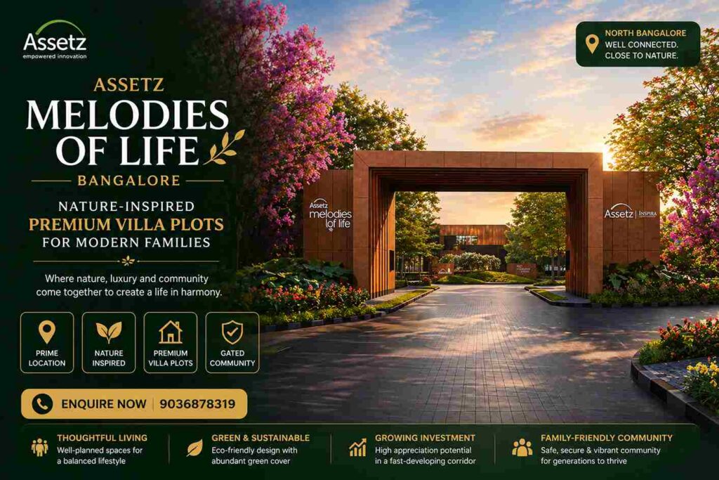 assetz melodies of life bangalore plotted development greenery