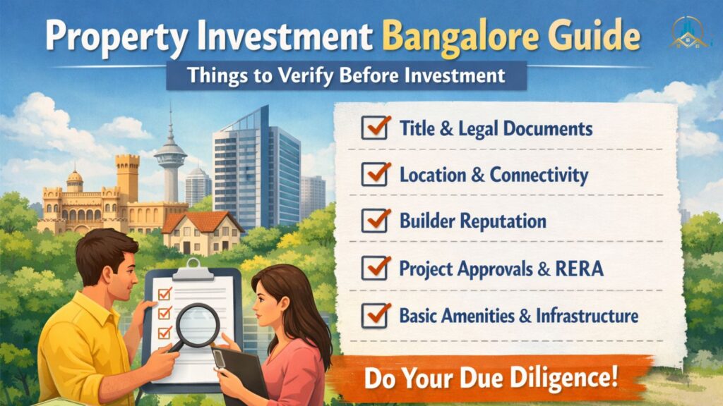 Bangalore real estate investment guide checklist for buying residential and commercial property safely
