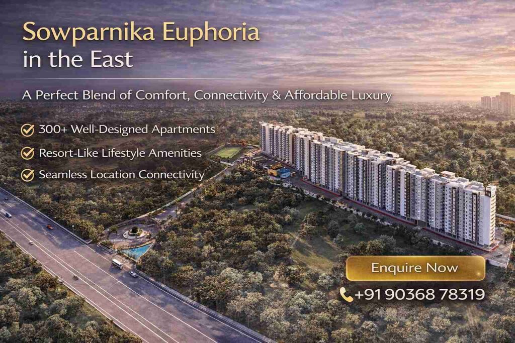 Modern apartment exterior of Sowparnika Euphoria Whitefield Bangalore