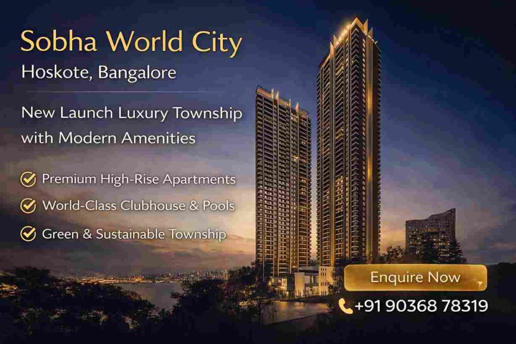 Sobha World City Hoskote Bangalore premium township with modern apartments and green landscape