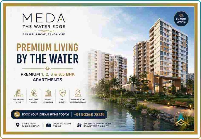 bangalore meda the water edge 2 bhk 3 bhk apartments sarjapur road luxury flats near it hubs