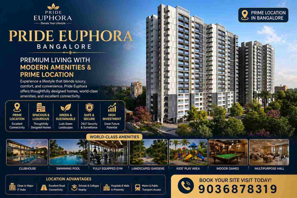 Pride Euphora luxury apartments in KR Puram Bangalore exterior view
