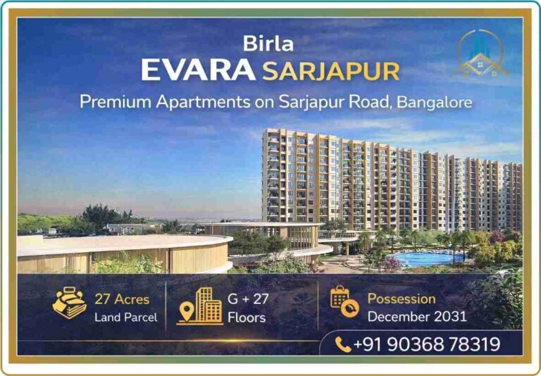 Luxury 1 2 3 4 BHK apartments at Birla Evara Bangalore Sarjapur Road with clubhouse swimming pool and landscaped gardens