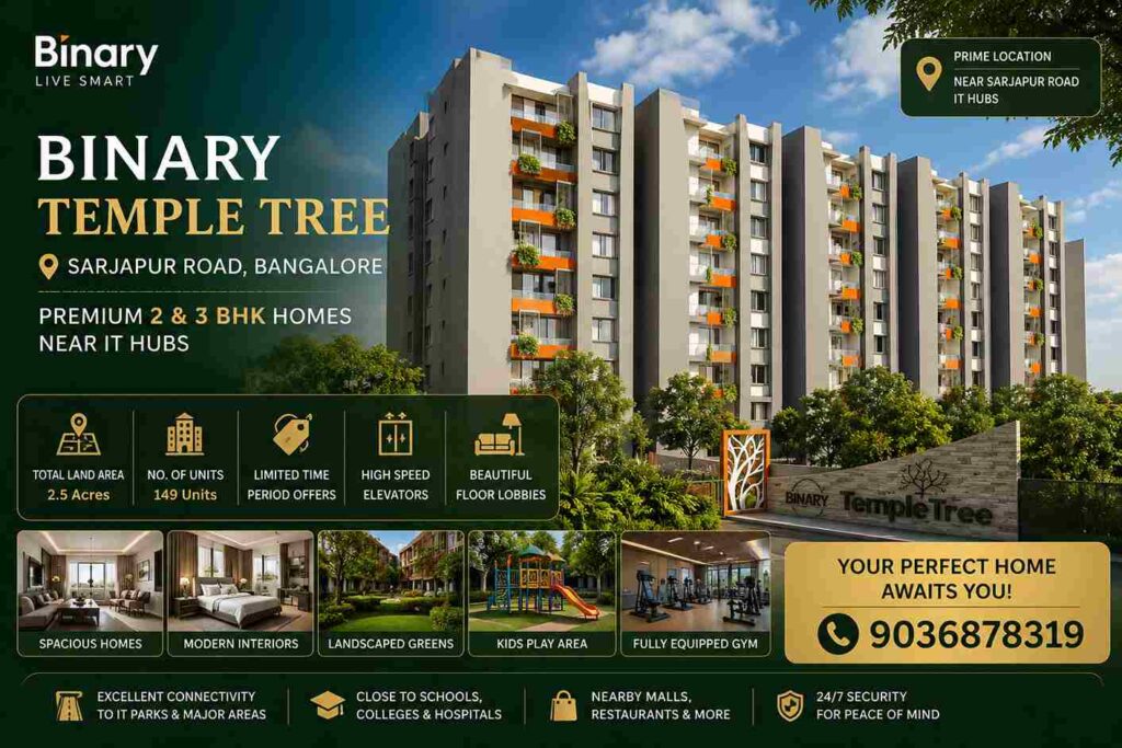 Binary Temple Tree Bangalore – Premium 2 & 3 BHK Homes Near Sarjapur Road