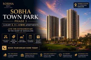 Luxury apartments in Bangalore at Sobha Town Park Hosur Road with spacious 2 3 and 4 BHK homes and premium facilities
