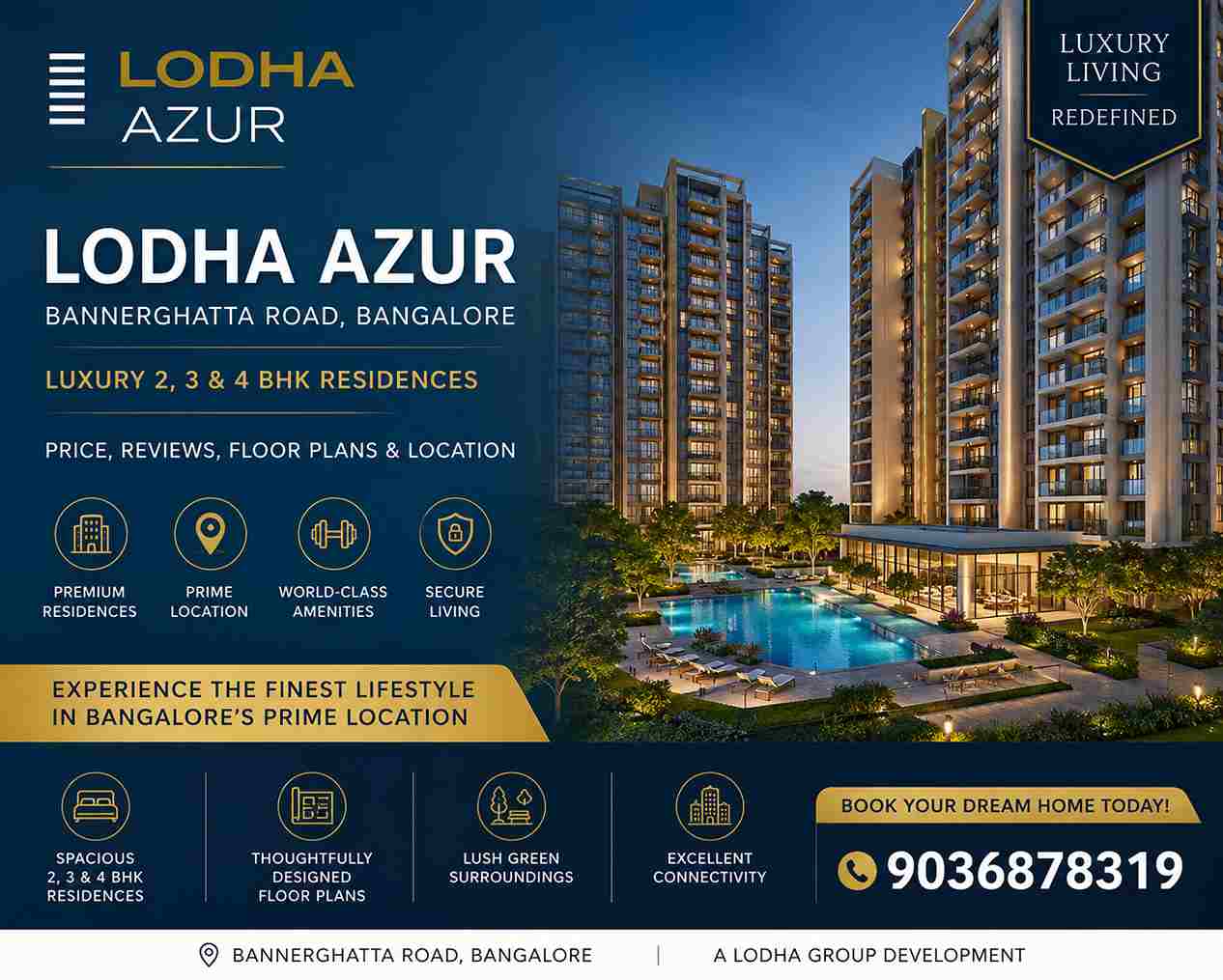 Lodha Azur Bangalore Premium Residential Apartments on Bannerghatta Road