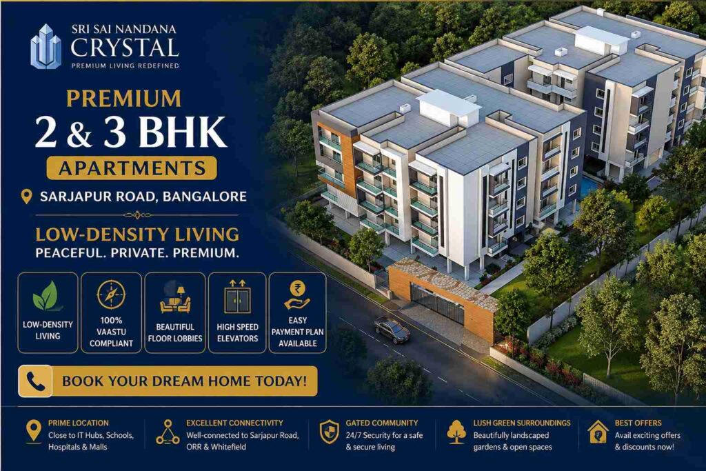 Sri Sai Nandana Crystal Sarjapur Road Bangalore Premium Apartment Exterior View