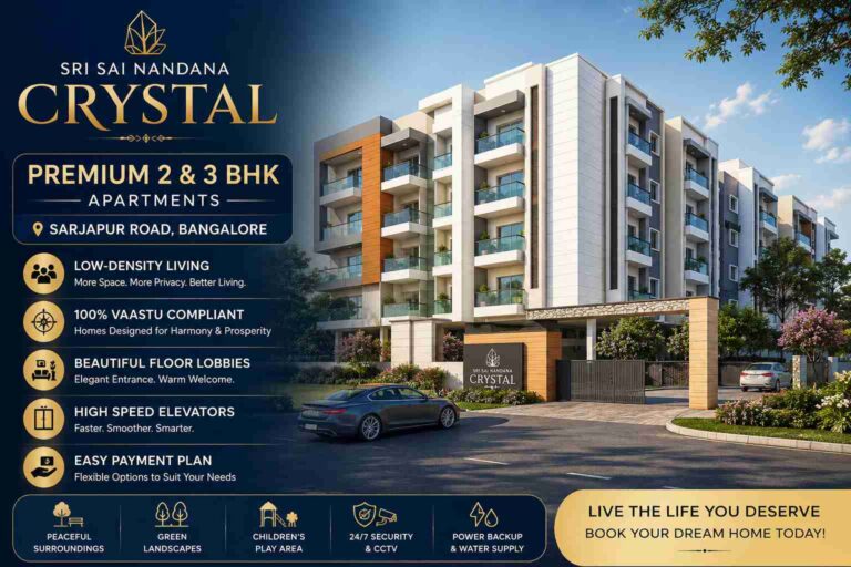 Luxury 2 and 3 BHK Homes at Sri Sai Nandana Crystal Sarjapur Road Bangalore