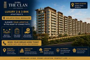 Global The Clan Sarjapur Road Bangalore luxury apartment exterior view