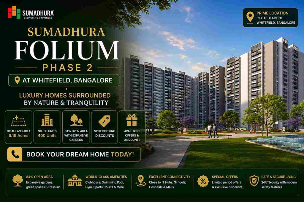 Spacious Living Room at Sumadhura Folium Phase 2Spacious Living Room at Sumadhura Folium Phase 2