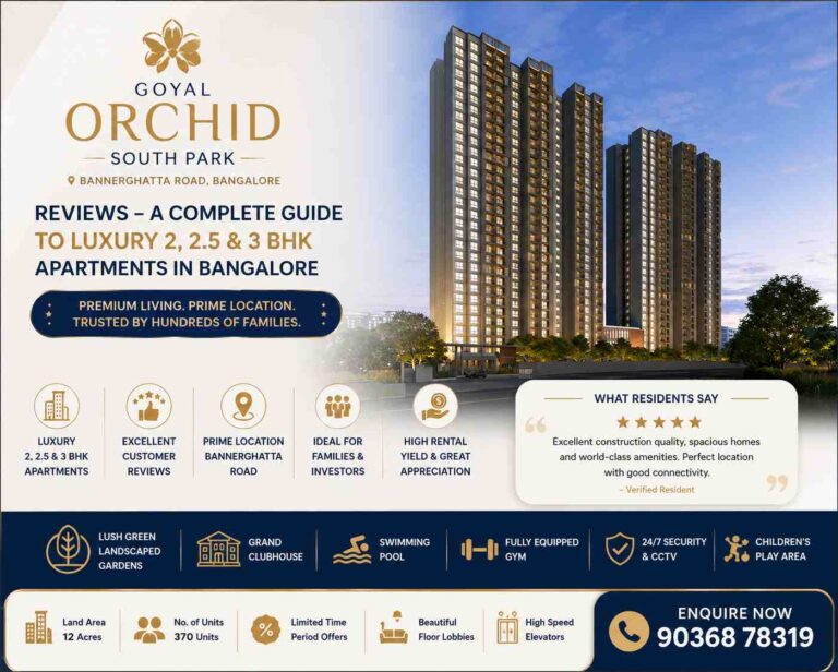 Goyal Orchid South Park Amenities and Luxury Apartments Bangalore