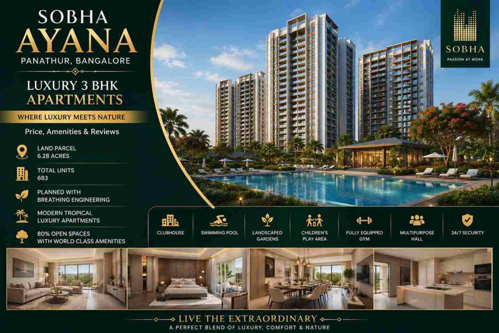 Sobha Ayana Panathur Bangalore luxury 3 BHK apartments with premium amenities
