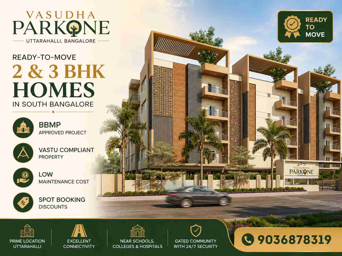 Modern residential community at Vasudha Parkone Bangalore with premium amenities and landscaped surroundings