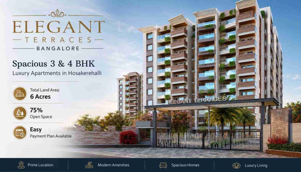 Elegant Terraces Bangalore premium 3 & 4 BHK apartments in Hosakerehalli