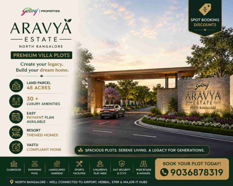Premium villa plots at Godrej Aravya Estate Doddaballapura in North Bangalore