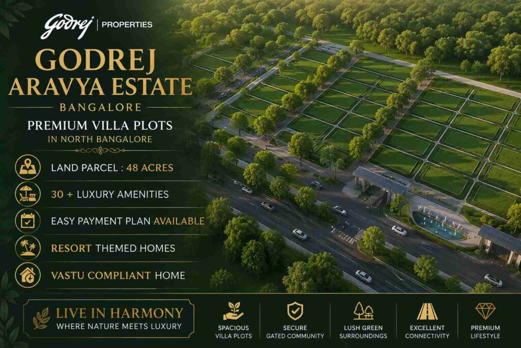 Godrej Aravya Estate Bangalore premium villa plots in Doddaballapura, North Bangalore