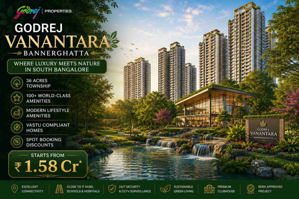 Godrej Vanantara Bannerghatta Bangalore premium 2 & 3 BHK apartments by Godrej Properties