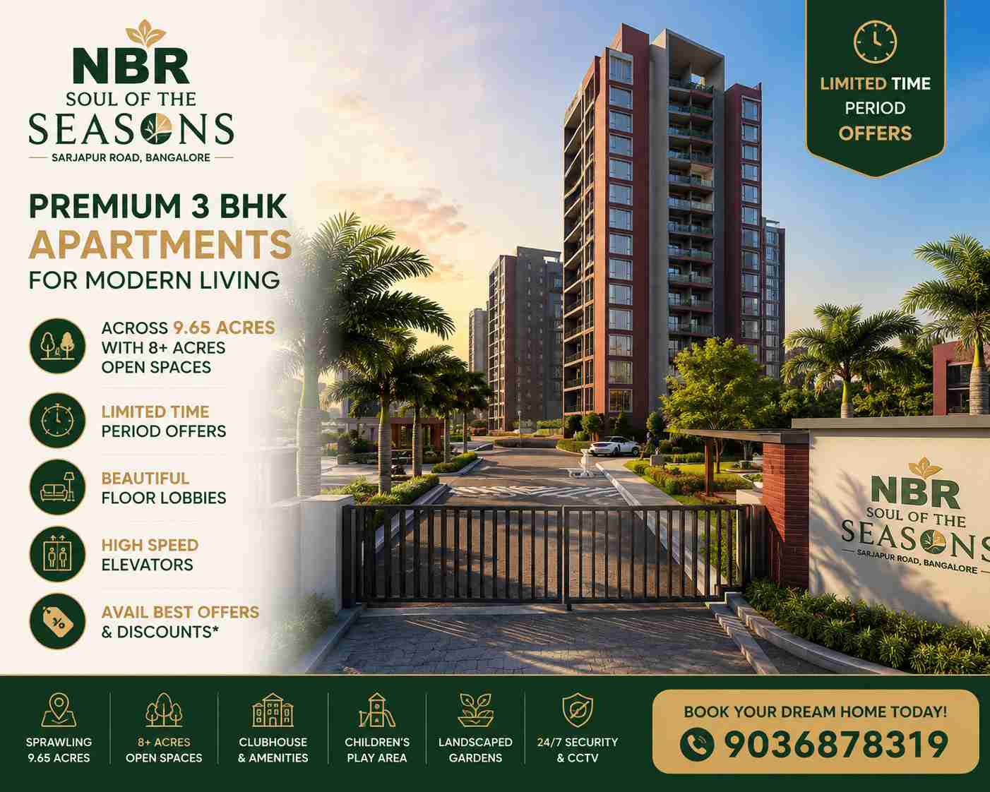 Premium 3 BHK Apartments on Sarjapur Road