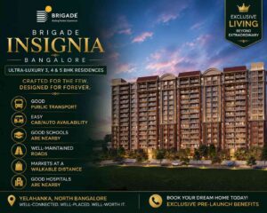 Brigade Insignia Bangalore spacious 3 4 and 5 BHK luxury homes