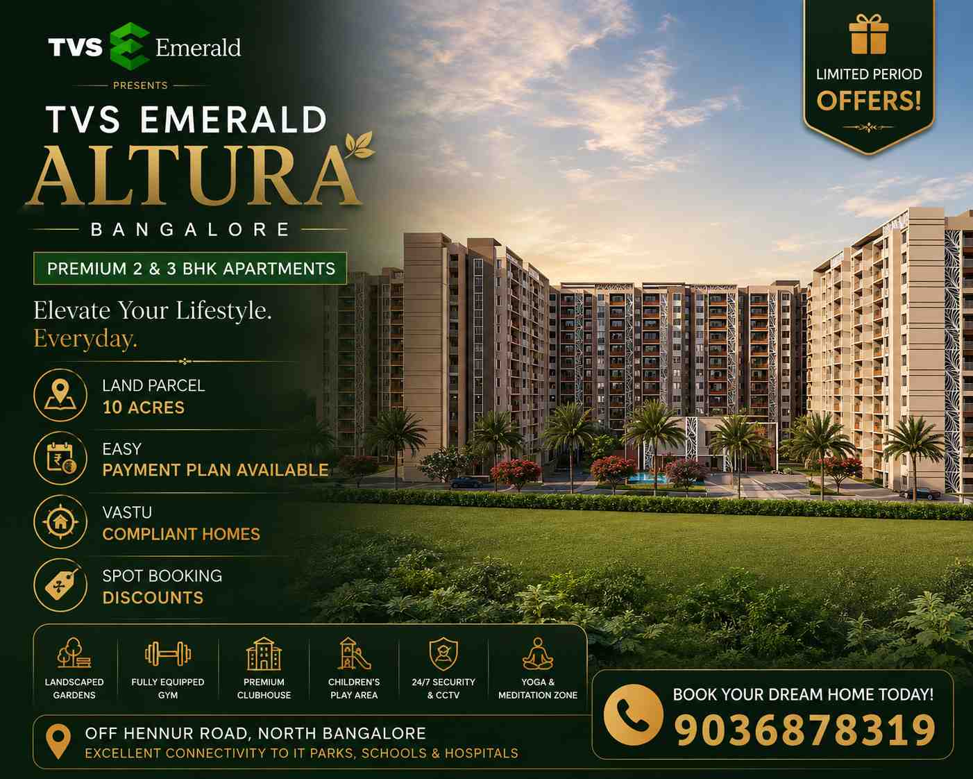 TVS Emerald Altura Sathanur Bangalore premium apartments