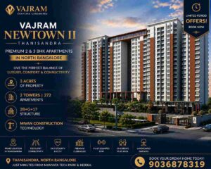 Luxury 2 and 3 BHK homes at Vajram Newtown 2 Bangalore