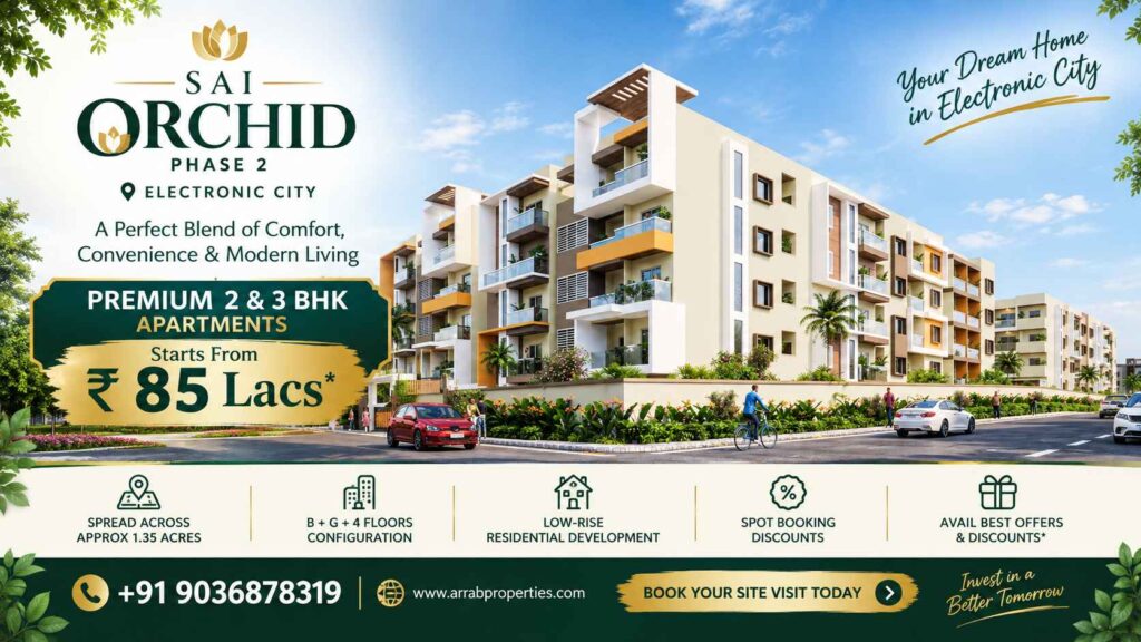 Sai Orchid Phase 2 Electronic City Bangalore 2 and 3 BHK apartments