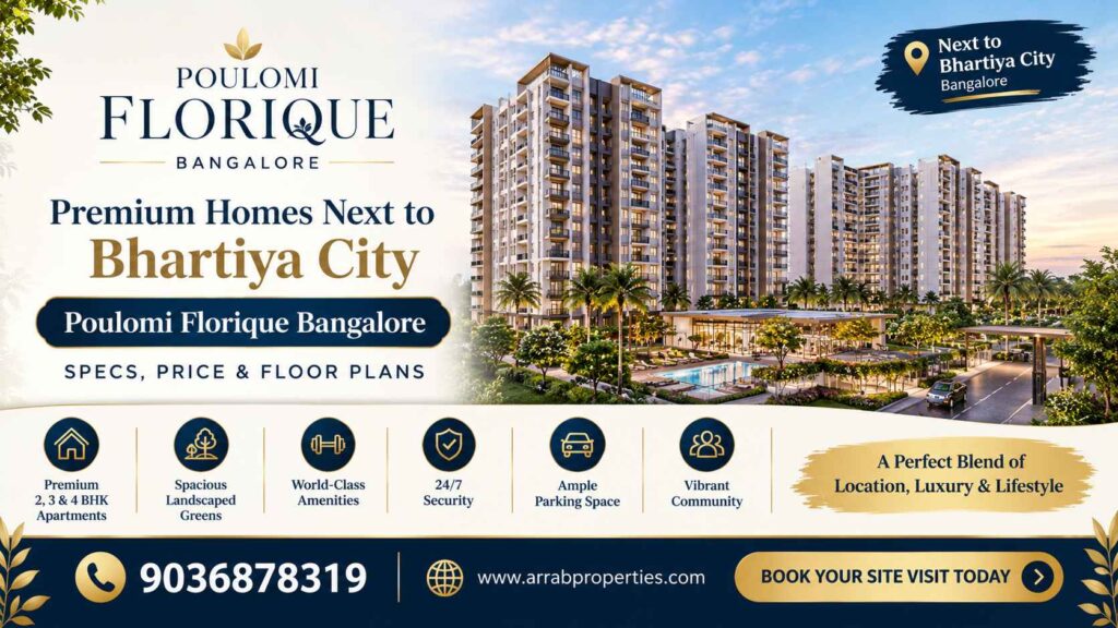 Poulomi Florique Bangalore luxury apartments near Bhartiya City